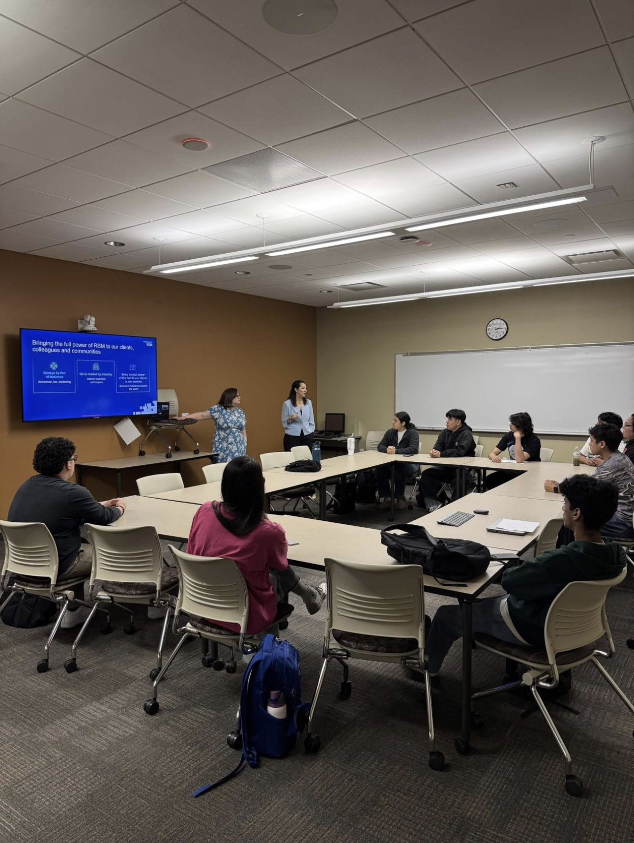 ECC students attending the club’s past RSM professional presentation